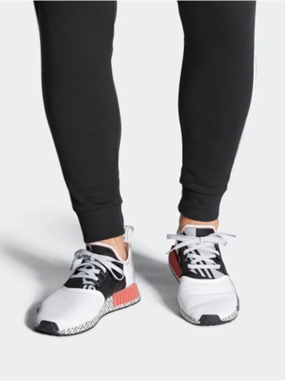 Adidas NMD R1 Boost Print White Black Red - Picture 13 of 13